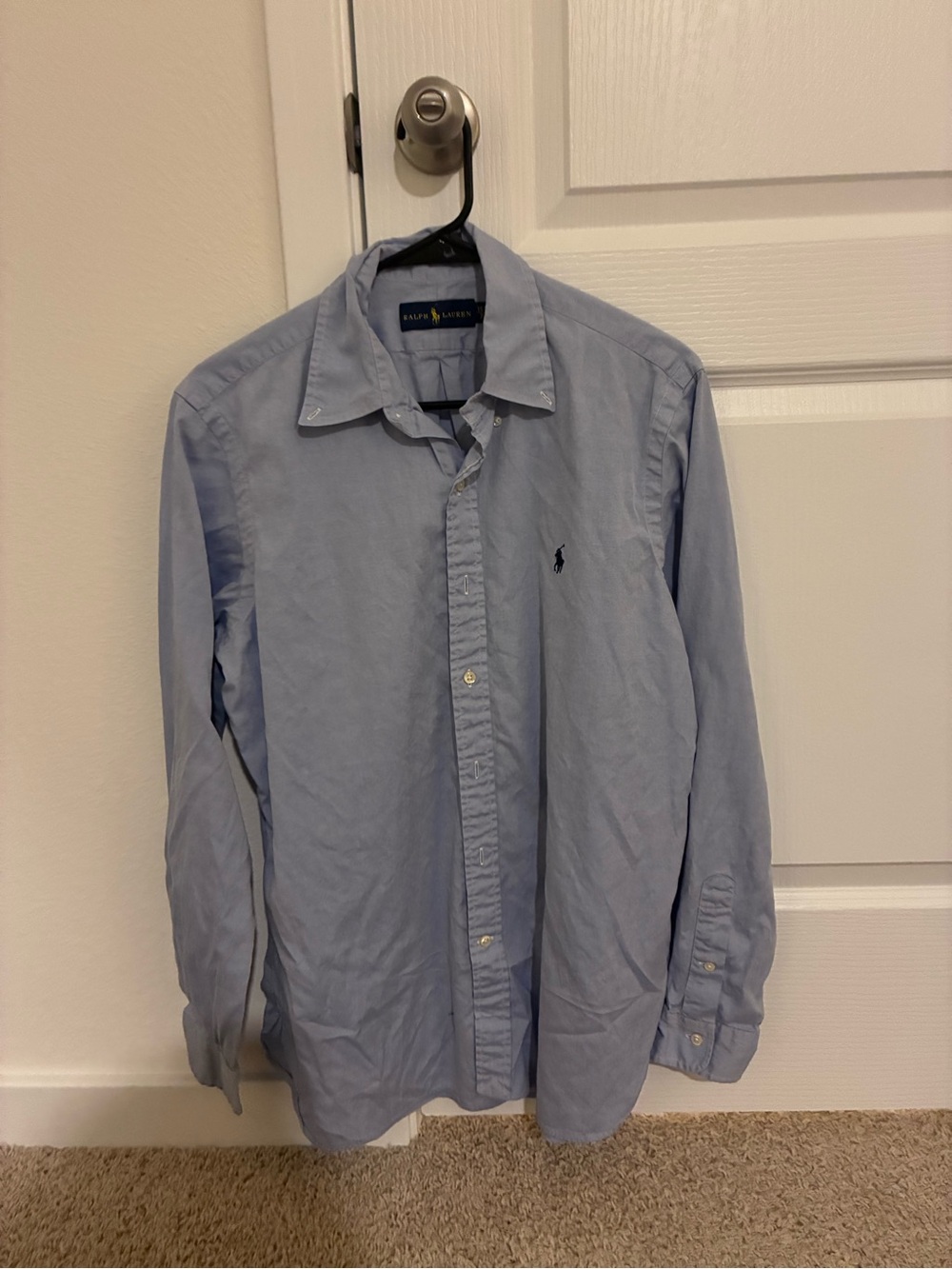 Ralph Lauren Men's Pale Blue Oxford Button-Down Shirt